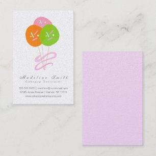 Watercolor Cakepop Cookie Baking Cake Decorator B Business Card
