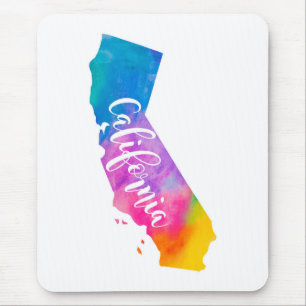 Watercolor California Mouse Mat