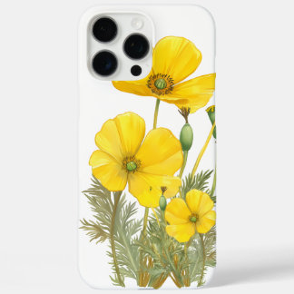 Watercolor California Poppy Yellow  Flower iPhone 16 Pro Max Case