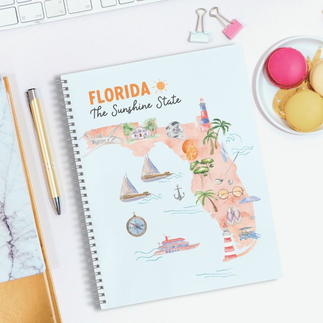 Watercolor California State Art Map Travel Journal (In situ)