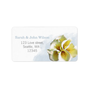 watercolor calla lilies return address label