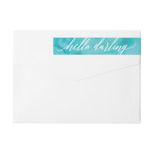 Watercolor Calligraphy Script Return Address Label