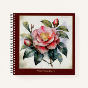 Watercolor Camellia Japonica Notebook #3