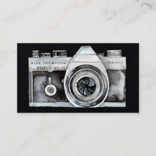 Watercolor Camera Professional Photographer Busine Business Card
