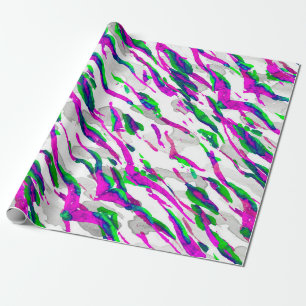 Watercolor Camouflage Design. Abstract Safari Tile Wrapping Paper