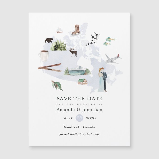 Watercolor Canada Destination Wedding (Front)