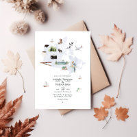 Watercolor Canada Destination Wedding