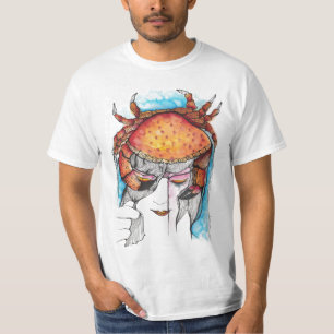 Watercolor Cancer Crab Woman T-Shirt