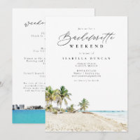 Watercolor Cancun Mexico Bachelorette Itinerary