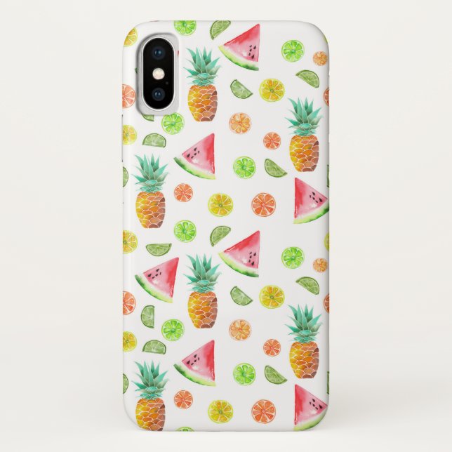 Watercolor Candied Fruit Pattern Case-Mate iPhone Case (Back)