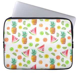 Watercolor Candied Fruit Pattern Laptop Sleeve