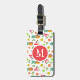 Watercolor Candied Fruit Pattern Luggage Tag
