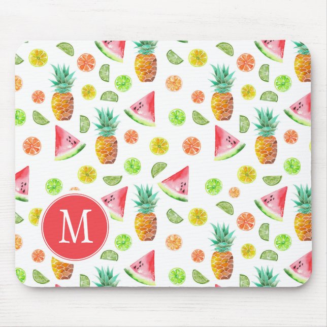Watercolor Candied Fruit Pattern Mouse Mat (Front)
