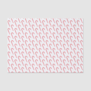 Watercolor Candy Cane Christmas Pattern Tissue Paper