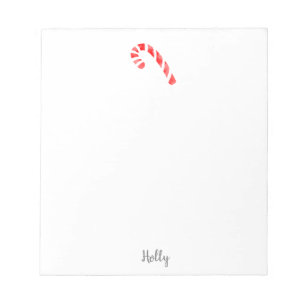 Watercolor Candy Cane Notepad