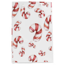 Watercolor Candy Canes Christmas