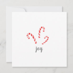 Watercolor Candy Canes  Note Card