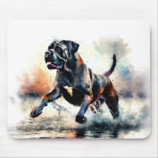 Watercolor Cane Corso dog Mouse Mat