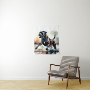 Watercolor Cane Corso dog Tapestry