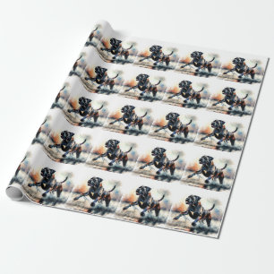 Watercolor Cane Corso dog Wrapping Paper