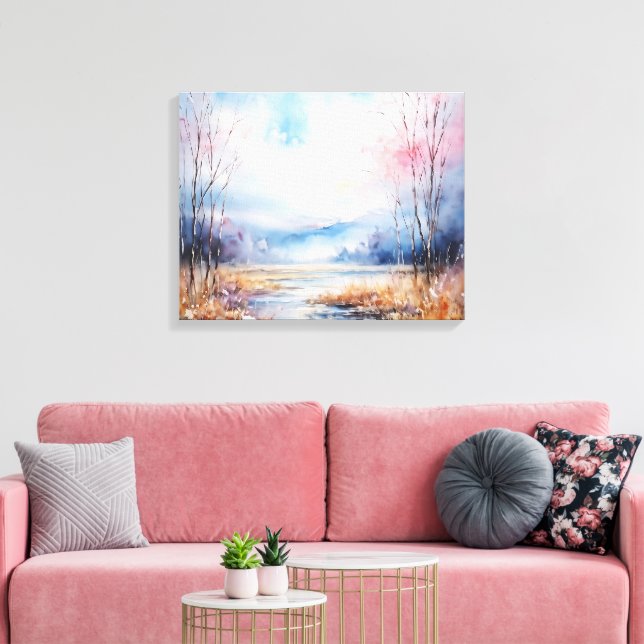 Watercolor  canvas print (Insitu(LivingRoom))