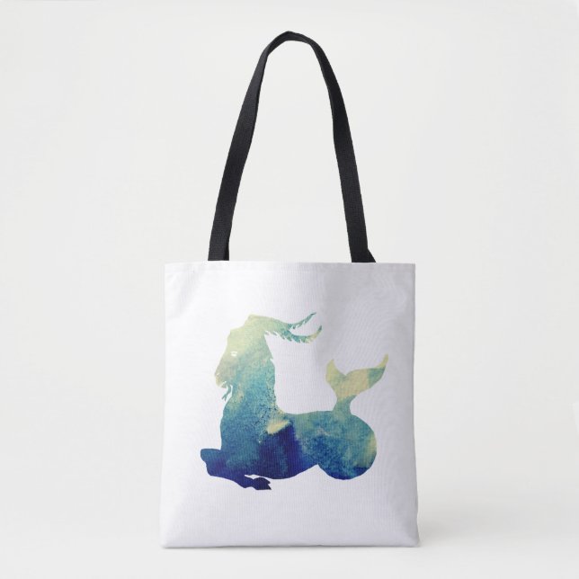 Watercolor Capricorn Sign Tote Bag (Front)