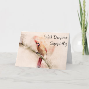 Watercolor Cardinal Sympathy Card