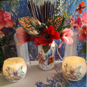 Watercolor Cardinals Blue Birds Elements Decoupage Tissue Paper