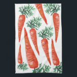 Watercolor carrots collection tea towel<br><div class="desc">Decorate your kitchen with this fun carrots dish towel. Makes a great housewarming or wedding gift! 
You can customise it and add text too.
Check my shop for lots more colours and patterns!</div>