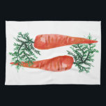 Watercolor carrots kitchen towel<br><div class="desc">Decorate your kitchen with this fun carrots dish towel. Makes a great housewarming or wedding gift! 
You can customise it and add text too.
Check my shop for lots more colours and patterns!</div>