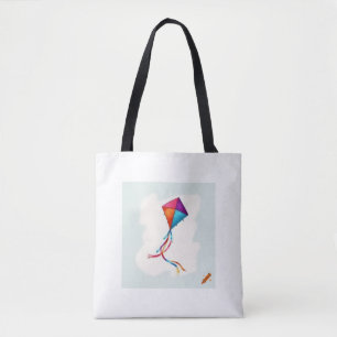 "Watercolor Cartoon Kite Design Bags Now Available