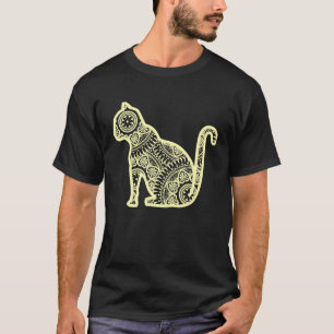 Watercolor Cat Mandala Sacred Fractal Geometry Goo T-Shirt