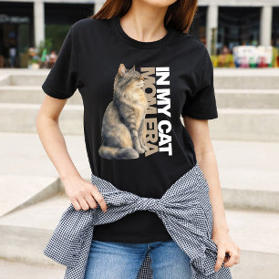 Watercolor Cat Mum Typography Design T-Shirt