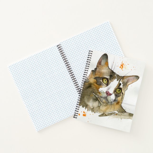Watercolor Cat Notebook (Inside)