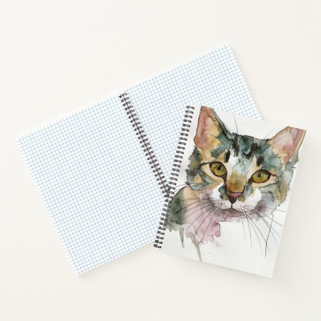 Watercolor Cat Notebook (Inside)