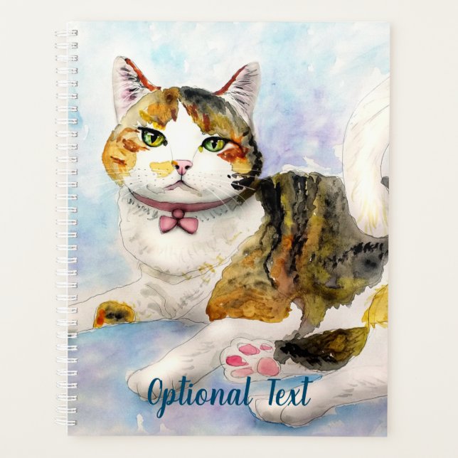 Watercolor Cat Planner (Front)
