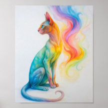 Watercolor Cat Poster