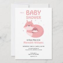 Watercolor Cat Purr-fect Baby Shower Invitation