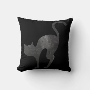 Watercolor Cat Two-Tone Throw Pillow