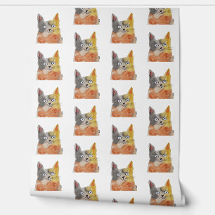 Watercolor Cat Wallpaper for Cat Lovers
