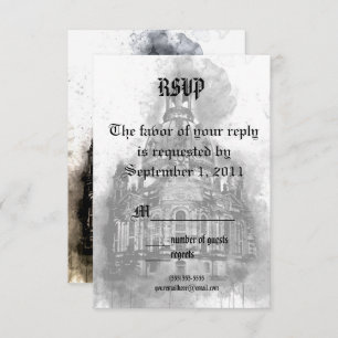 Watercolor Cathedral RSVP Card