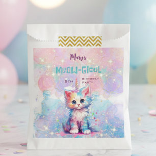 Watercolor Caticorn Meow-Gical Birthday Favour Bags