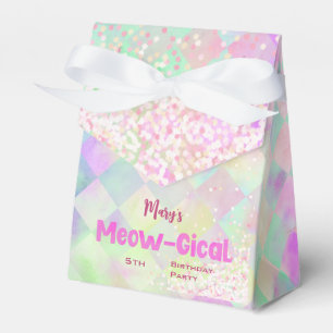 Watercolor Caticorn Meow-Gical Birthday Favour Box