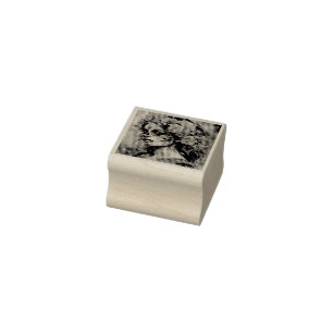 Watercolor Catrina Dia de los Muertos Sugar Skull Rubber Stamp