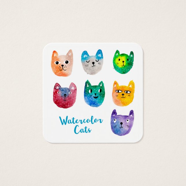 Watercolor cats and friends (Front)