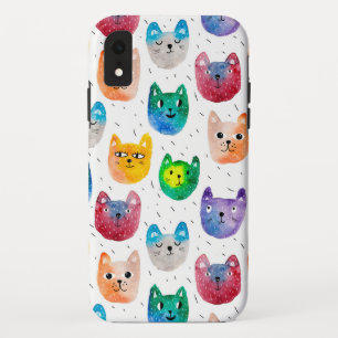 Watercolor cats and friends iPhone XR case