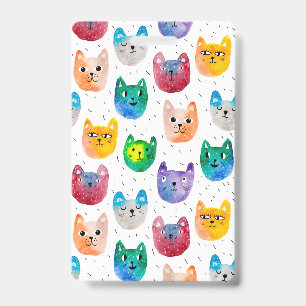 Watercolor cats and friends ID badge