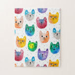 Watercolor cats and friends jigsaw puzzle<br><div class="desc">-</div>