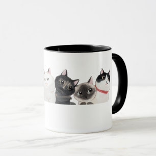 Watercolor Cats Kittens Mugs