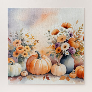 Watercolor celebrating fall jigsaw puzzle